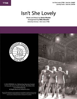Isn't She Lovely by Wonder Stevie - Menefee Mike - Stevie Wonder for TTBB a cappella