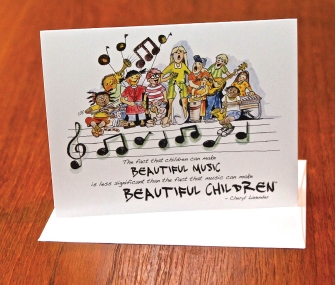 Beautiful Music Beautiful Children Notecards for