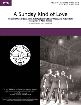Sunday Kind of Love by Prima Leonard Rhod - Reimnitz Adam - for TTBB a cappella