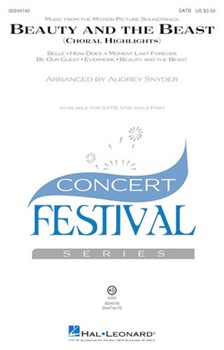 Beauty and the Beast - Choral Highlights by Menken Alan - Snyder Audrey - for SATB and Piano (lyrics Ashman and Rice)