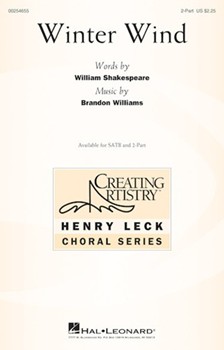 Winter Wind by Williams Brandon William Shakespeare for 2-Part and Piano