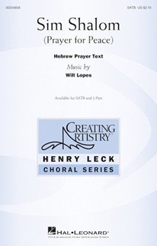Sim Shalom - Prayer for Peace by Lopes Will Hebrew Prayer Text for SATB and Piano
