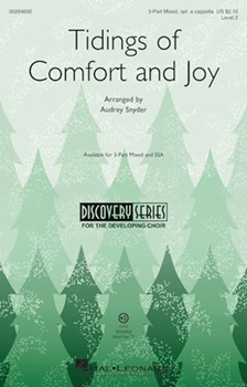 Tidings of Comfort and Joy by - Snyder Audrey - for 3-Part Mixed and Piano (Trad English Carol)