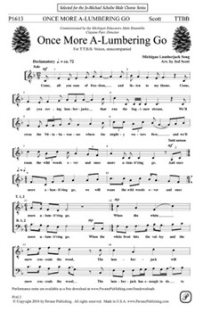 Once More A-Lumbering Go by Michigan Lumberjack - Scott Jed - for TTBB a cappella