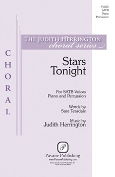 Stars Tonight by Herrington Judith Sara Teasdale for SATB and Piano