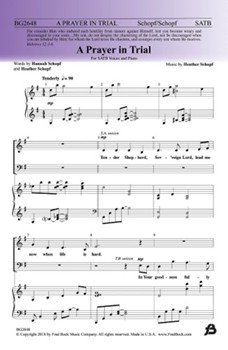Prayer In Trial by Schopf Heather Hannah and Heather Sch for SATB and Piano