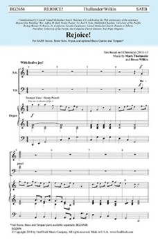 Rejoice by Thallander and Wilkin I Chronicles 29 for Brass Quartet and Timpani