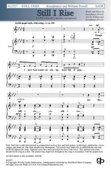 Still I Rise by Powell Rosephanye - Powell R and W - for SATB divisi and Piano