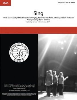 Sing by Grassi Hoying Olus - Grimmer Wayne - Pentatonix for SSAA a cappella
