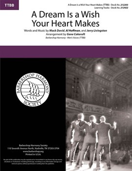Dream Is a Wish Your Heart Makes by David Hoffman and Livingston - Cokeroft Gene - Cinderella for TTBB a cappella