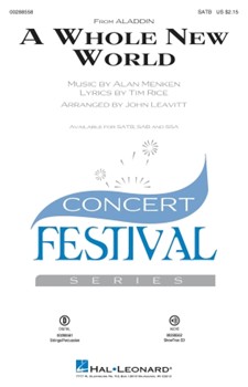 Whole New World by Menken Alan - Leavitt John - Tim Rice for SATB and Piano