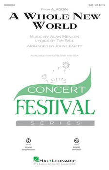 Whole New World by Menken Alan - Leavitt John - Tim Rice for SAB and Piano