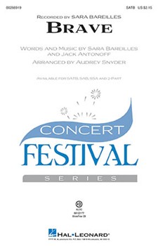 Brave by Bareilles and Antonoff - Snyder Audrey - Sara Bareilles for SATB and Piano