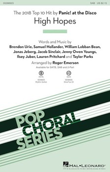 High Hopes by - Emerson Roger - Panic! At The Disco for SAB and Piano