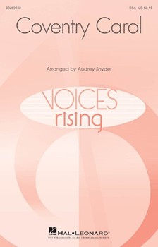 Coventry Carol by - Snyder Audrey - for SSA