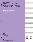 Bass Guitar Tablature Manuscript Paper (Purple Cover) - Mnsc