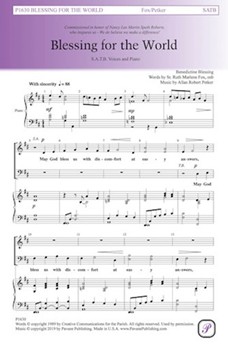 Blessing for the World by Petker Allan Robert Sr. Ruth Marlene Fox for SATB and Piano