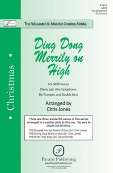 Ding Dong Merrily on High by Branle de L'Official - Jones Chris - George R Woodward for SATB and Piano