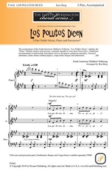 Los Pollitos Dicen by South American Child - Berg Ken - for 3-Part Treble and Piano