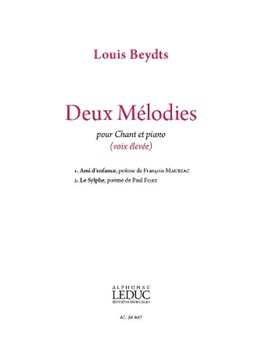 Deux Melodies by Beydts Louis for Voice and Piano