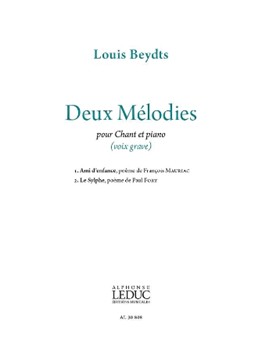 Deux Melodies by Beydts Louis for MUSIC FOR VOICE