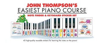 Note Finder & Keyboard Sticker Set [piano] John Thompson Reference