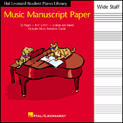 Hal Leonard Student Piano Library Music Manuscript Paper - Wide Staff