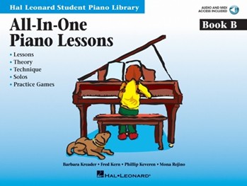 All-in-One Piano Lessons Book B by Hal Leonard Student for Piano with Audio Access