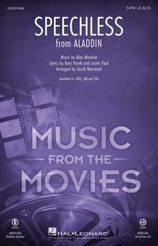 Speechless from Aladdin by Menken Alan - Narverud Jacob J - Scott Naomi for SATB and Piano