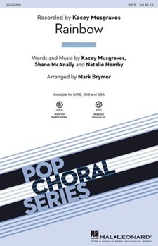 Rainbow by Musgraves McAnally Hemby - Brymer Mark - Kacey Musgraves for SATB and Piano