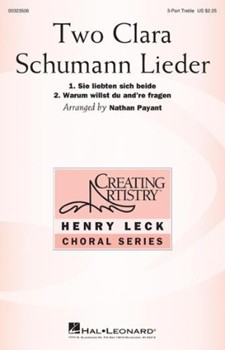 Two Clara Schumann Lieder by Schumann Clara Wieck - Payant Nathan - for SSA