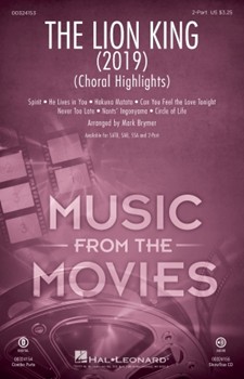 Lion King - 2019 - Choral Highlights by Various - Brymer Mark - for 2-Part and Piano