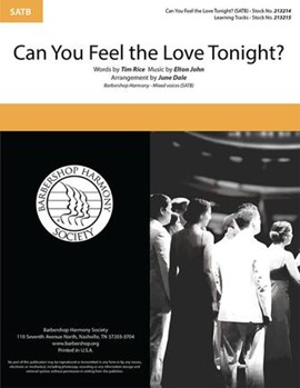 Can You Feel the Love Tonight by John Elton - Dale June - Tim Rice for SATB a cappella