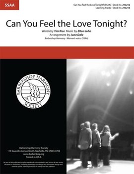 Can You Feel the Love Tonight by John Elton - Dale June - Tim Rice for SSAA a cappella