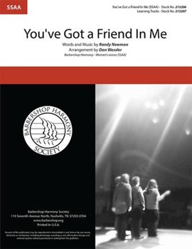 You've Got a Friend in Me by Newman Randy - Wessler Dan - for SSAA a cappella
