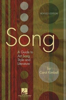 Song A Guide To Art Song Style & Lit by Kimball Carol for Text