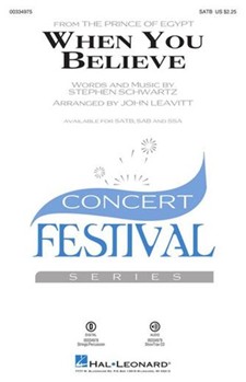 When You Believe - from Prince of Egypt by Schwartz Stephen - Leavitt John - for SATB