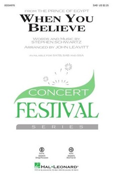 When You Believe by Schwartz Stephen - Leavitt John - for SAB