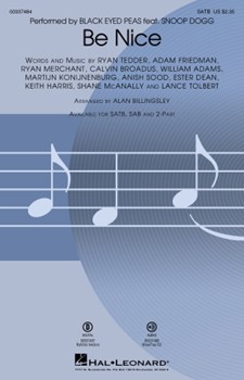 Be Nice by Friedman Adam - Billingsley Alan - Black Eyed Peas for SATB