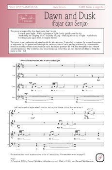 Dawn and Dusk (Fajar dan Senja) by Steven Ken for SATB divisi a cappella