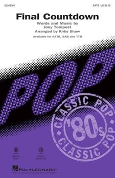 Final Countdown by Tempest Joey - Shaw Kirby - Europe for SATB