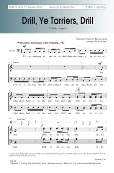 Drill Ye Tarriers Drill by - Tate Brian - for TTBB a cappella