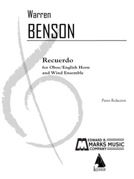 Recuerdo for Oboe (English Horn) and Piano by Warren Benson for