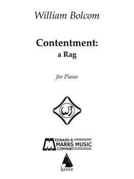 Contentment - A Rag for Solo Piano by Bolcom WIlliam for