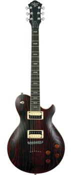 Patriot Decree Electric Guitar with Trans Red Finish - Open Pore Ebony Fretboard by for
