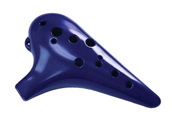 12-Hole Plastic Tenor Ocarina in C Major - Deep Blue by for