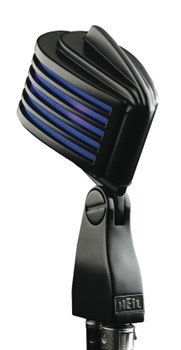 The Fin - Black Body/Blue LED - Retro-Styled Dynamic Cardioid Microphone