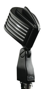 The Fin - Black Body/White LED - Retro-Styled Dynamic Cardioid Microphone