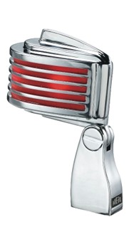 The Fin - Chrome Body/Red LED - Retro-Styled Dynamic Cardioid Microphone