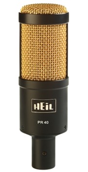 PR40 - Black/Gold - Large Diameter Studio Microphone with Black Body & Gold Grill